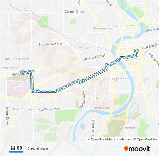 08 Bus Line Map
