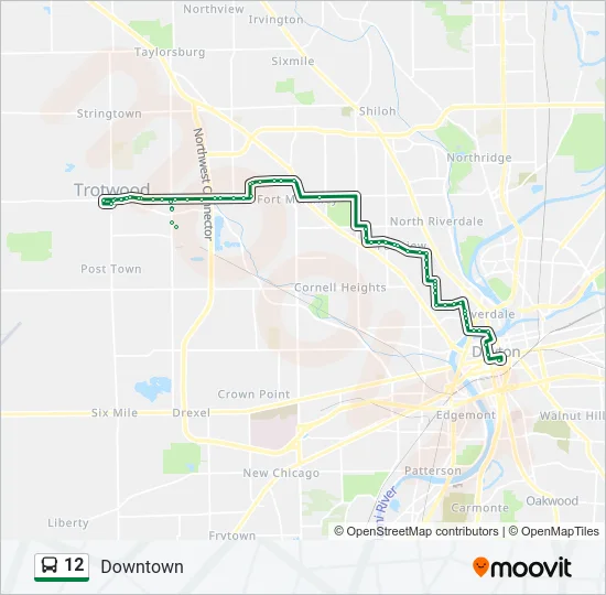 12 Bus Line Map