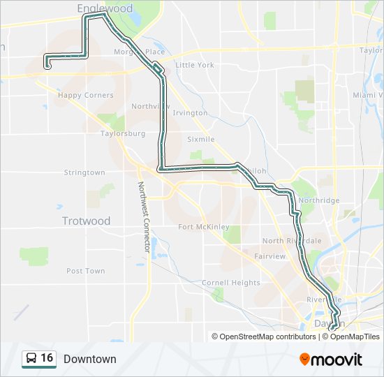 16 bus Line Map