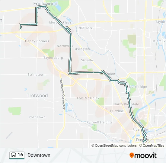 16 Bus Line Map