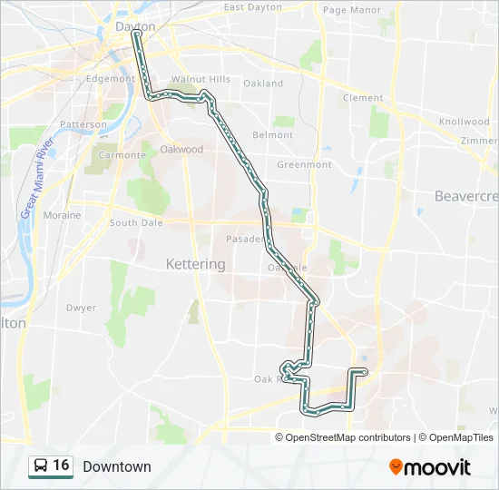 16 Bus Line Map