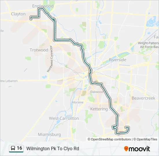 16 Bus Line Map