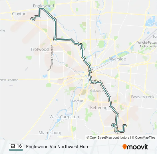 16 Bus Line Map