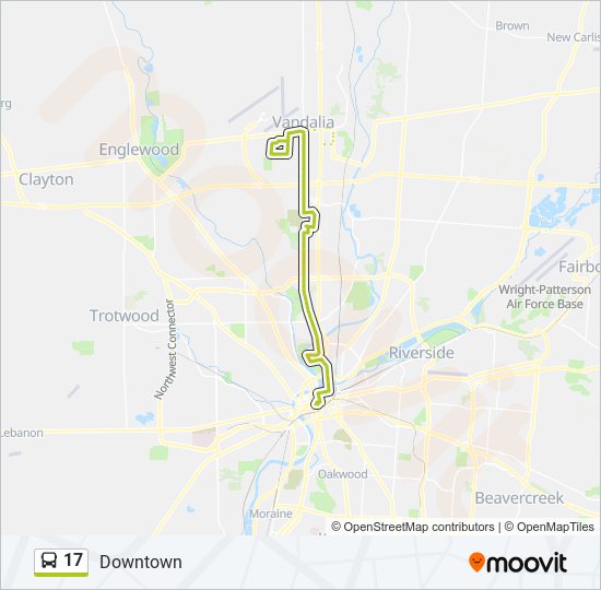17 bus Line Map