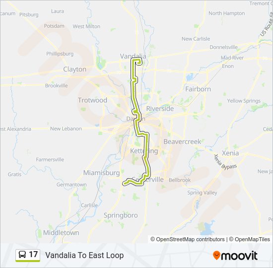 17 bus Line Map