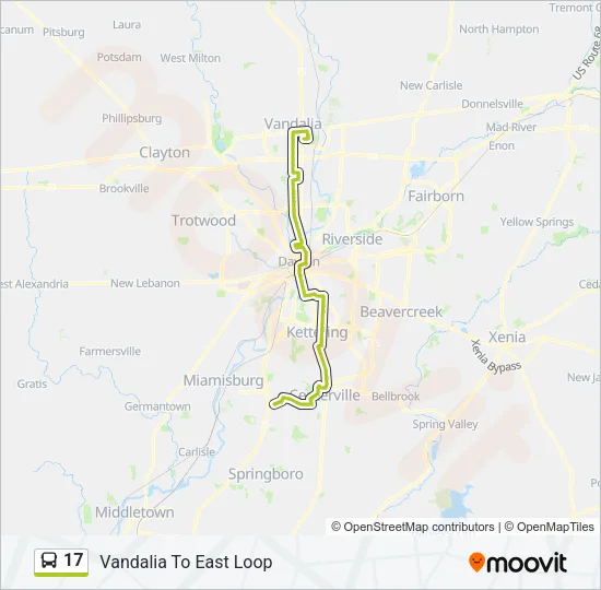 17 Bus Line Map