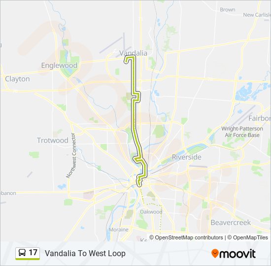 17 bus Line Map