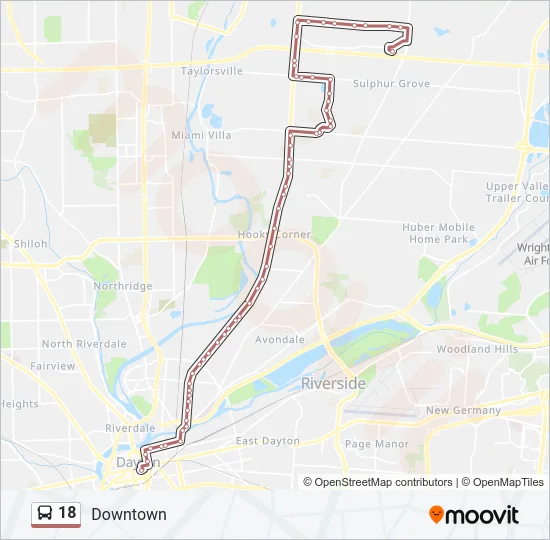 18 Bus Line Map