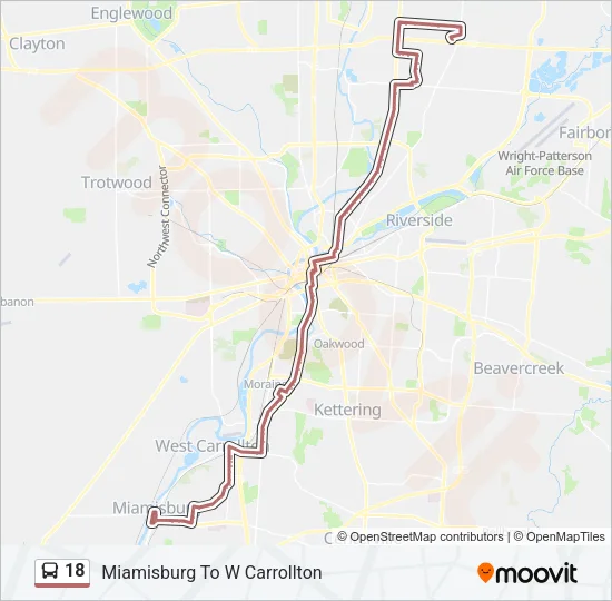18 Bus Line Map