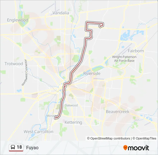 18 Bus Line Map