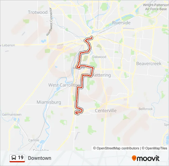 19 Bus Line Map