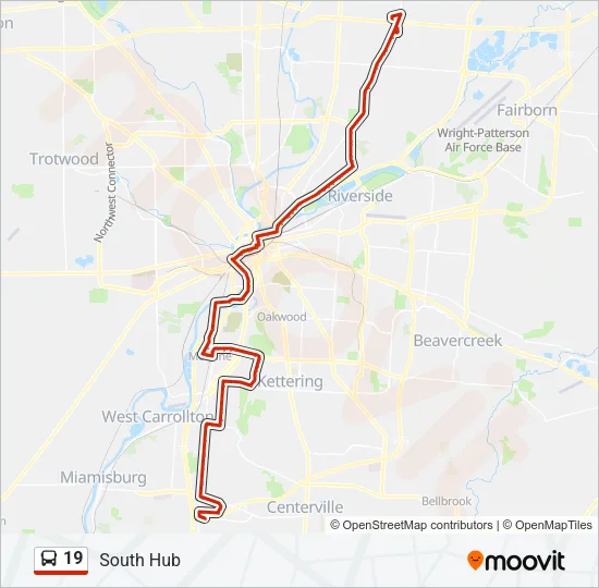 19 Bus Line Map