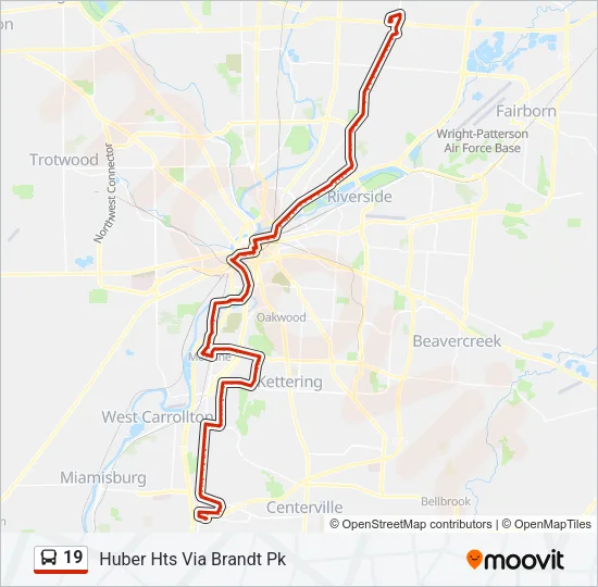 19 Bus Line Map