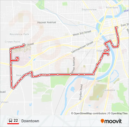22 Bus Line Map