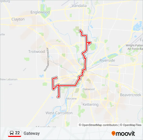 22 Bus Line Map