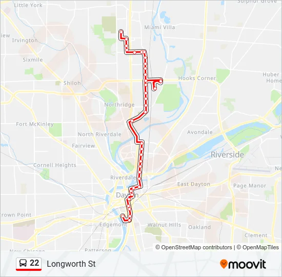 22 Bus Line Map