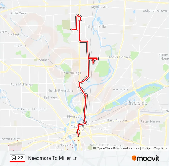 22 Bus Line Map
