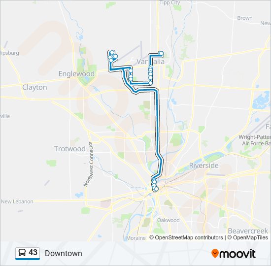 Mapa de 43 de autobús