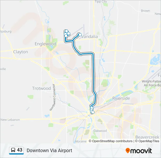 43 Bus Line Map