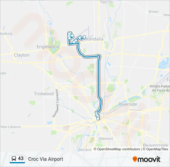 43 Bus Line Map
