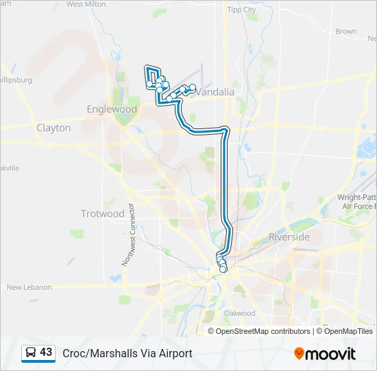 43 Bus Line Map