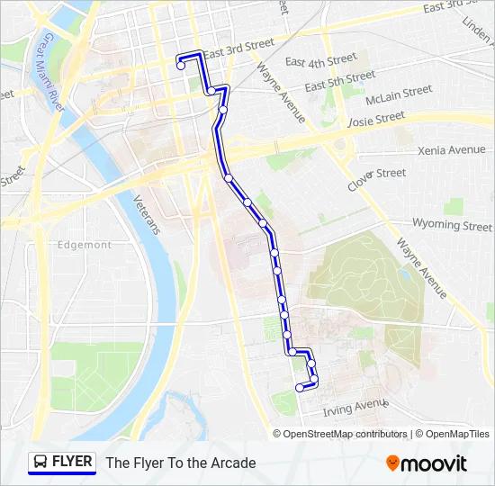 FLYER Bus Line Map