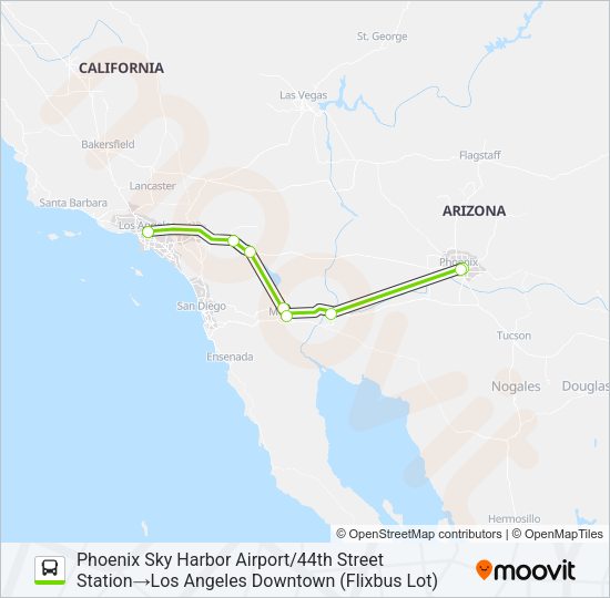 FLIXBUS 2054 Bus Line Map