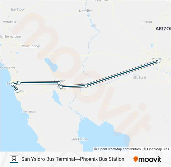 GREYHOUND US0851 Bus Line Map