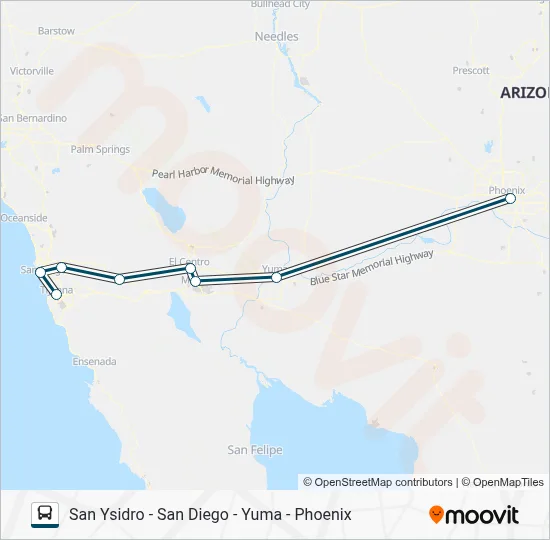 GREYHOUND US0851S Route: Schedules, Stops & Maps - Phoenix Bus Station ...