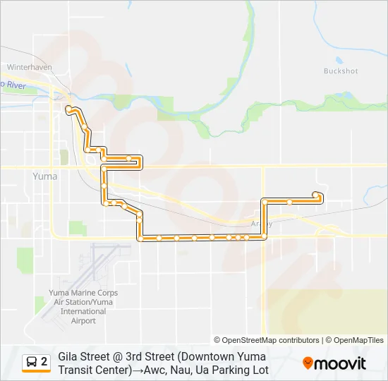 2 Bus Line Map