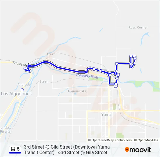 5 Bus Line Map