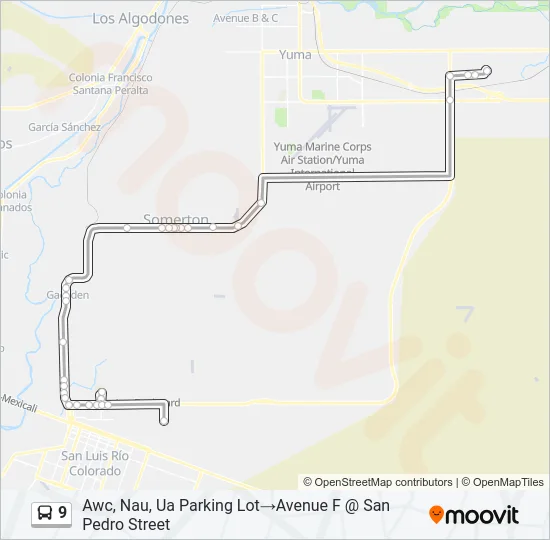 9 Bus Line Map