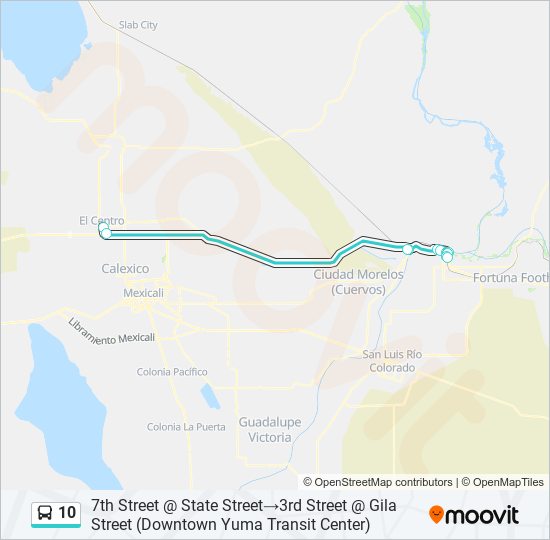 Mapa de 10 de autobús