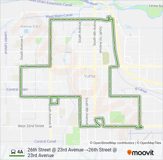 4A Bus Line Map
