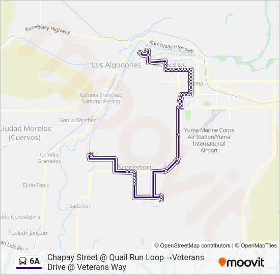 6A Bus Line Map