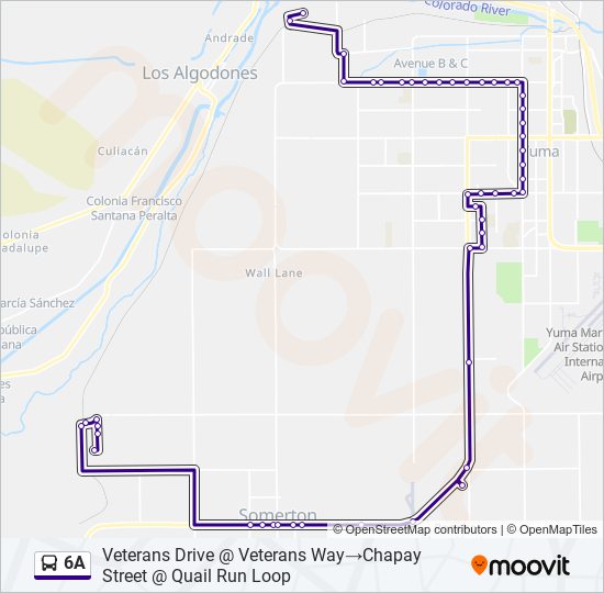 6A bus Line Map