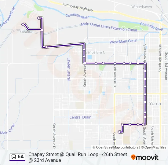6A Bus Line Map