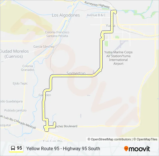 95 Bus Line Map
