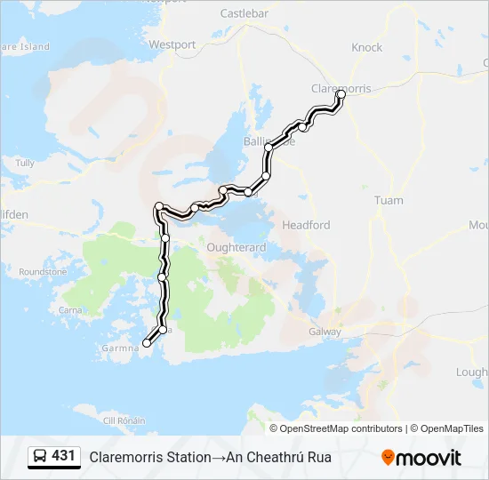 431 Bus Line Map