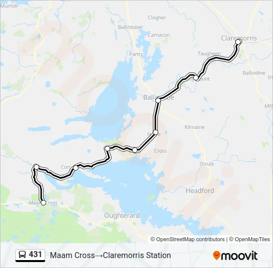 431 Bus Line Map