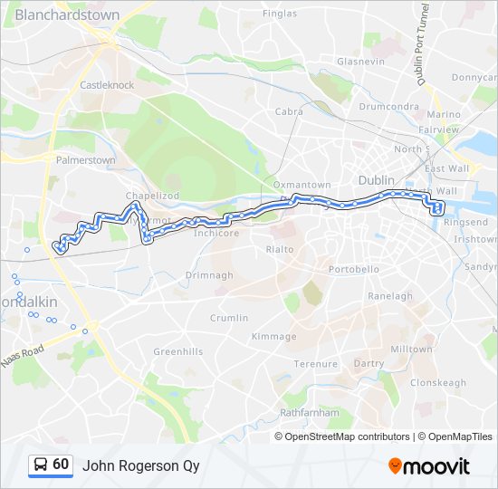 60 bus Line Map