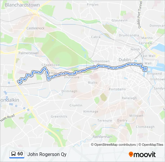 60 Bus Line Map