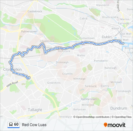 60 Bus Line Map