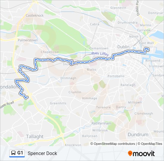 G1 Bus Line Map