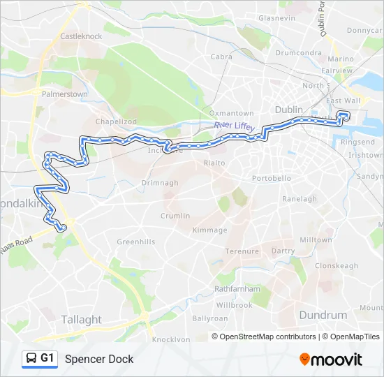 G1 Bus Line Map