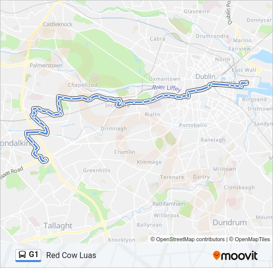 G1 bus Line Map