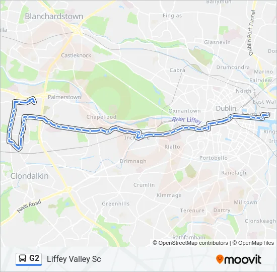 G2 Bus Line Map
