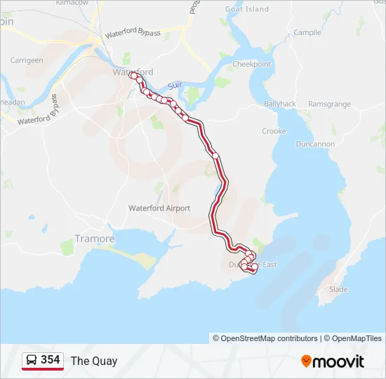 354 Bus Line Map
