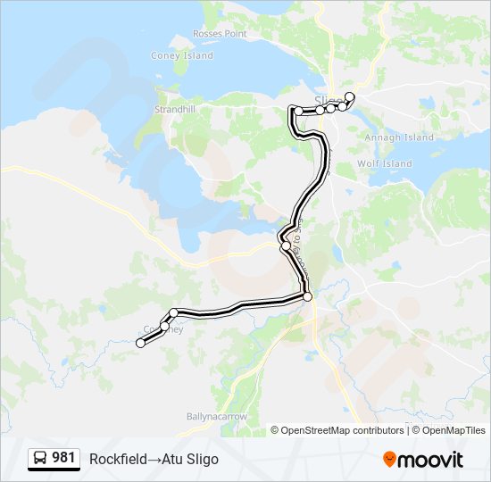 981 bus Line Map