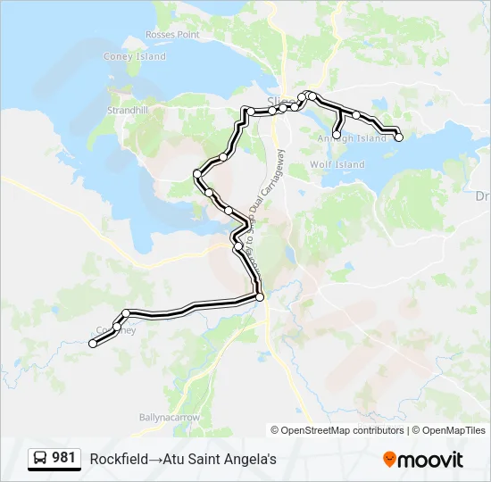 981 Bus Line Map